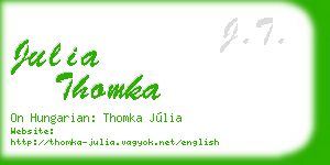 julia thomka business card